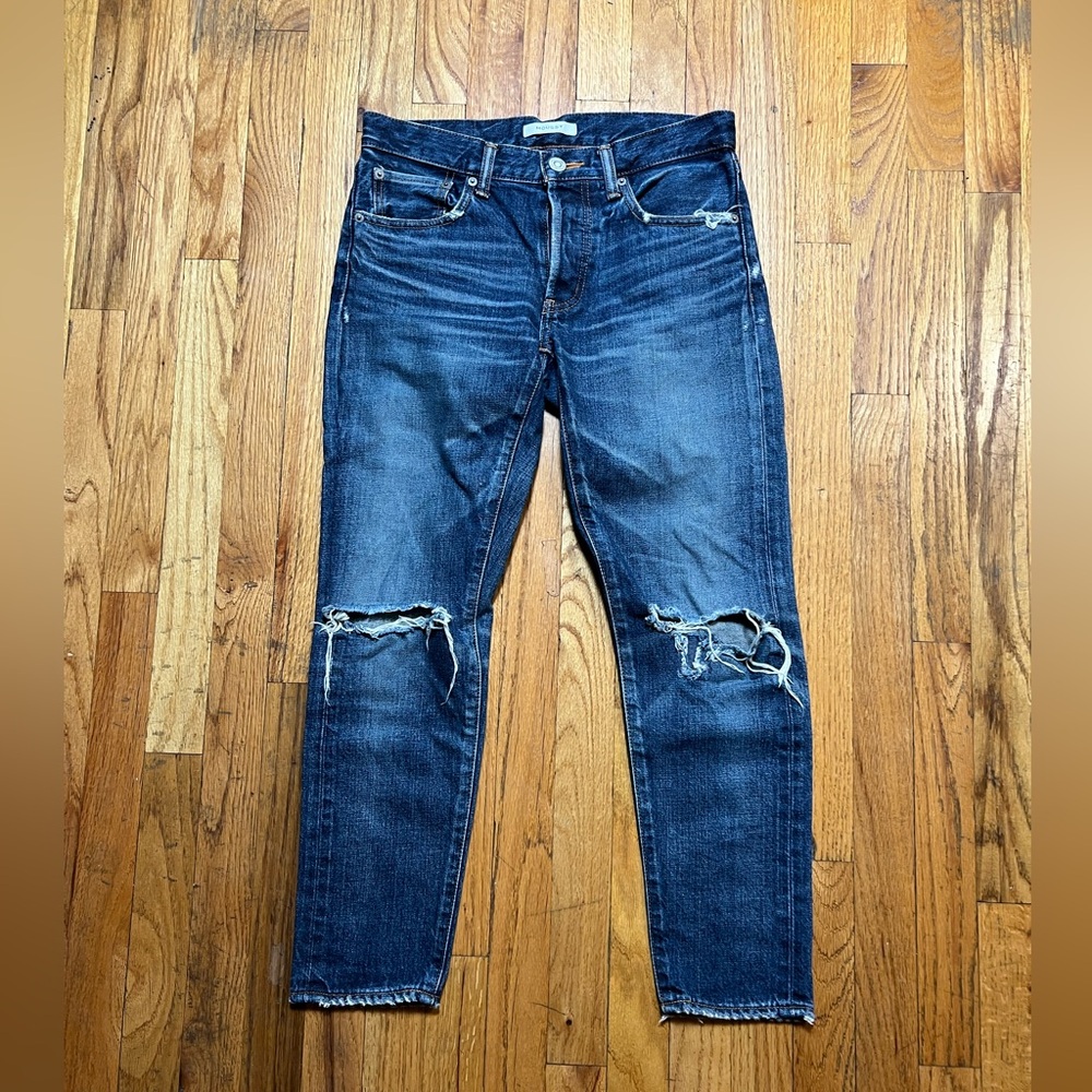 Moussy Blue Distressed Jeans